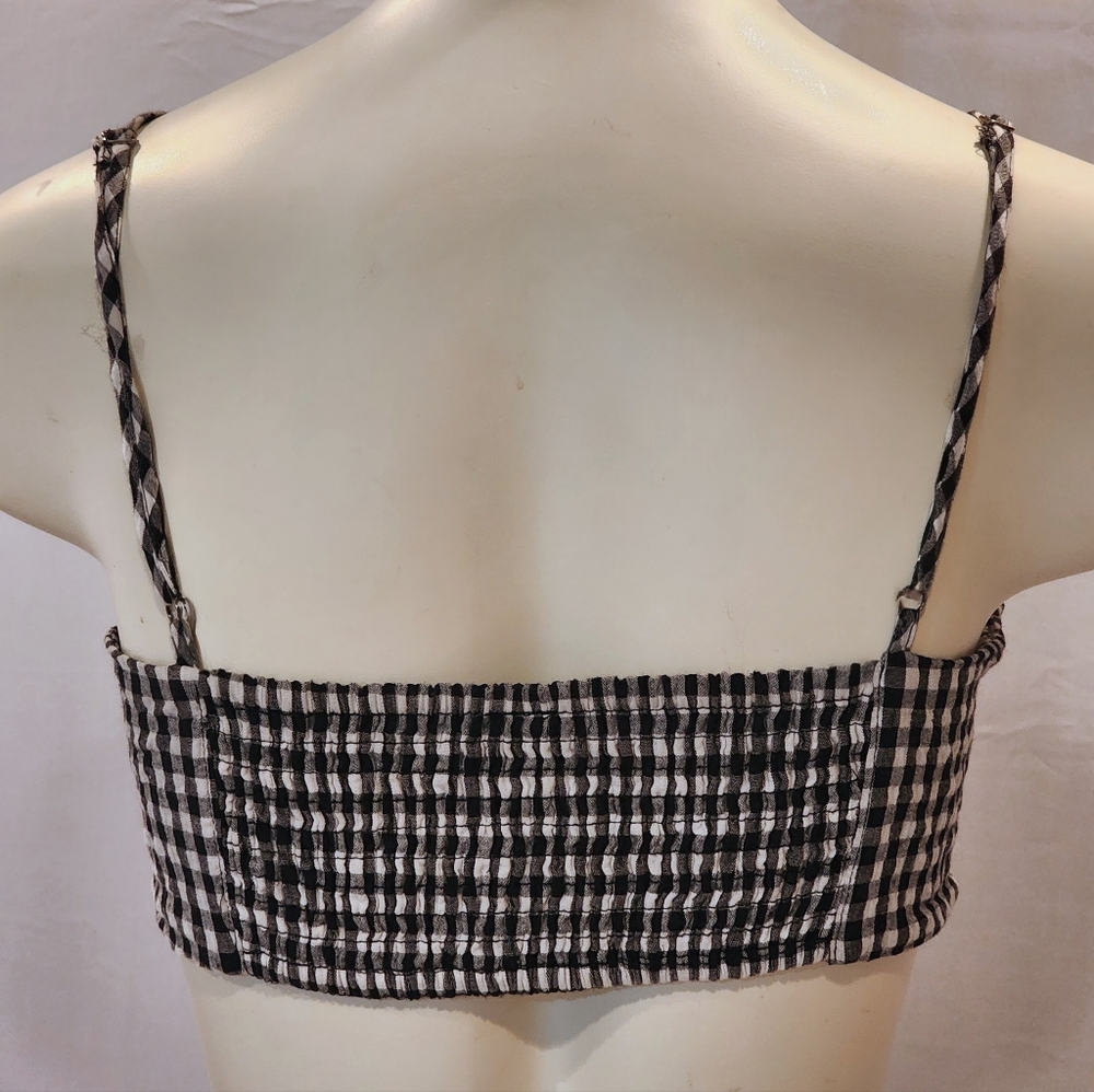 Windsor Black and White Checkered Crop Top - Picture 8 of 11